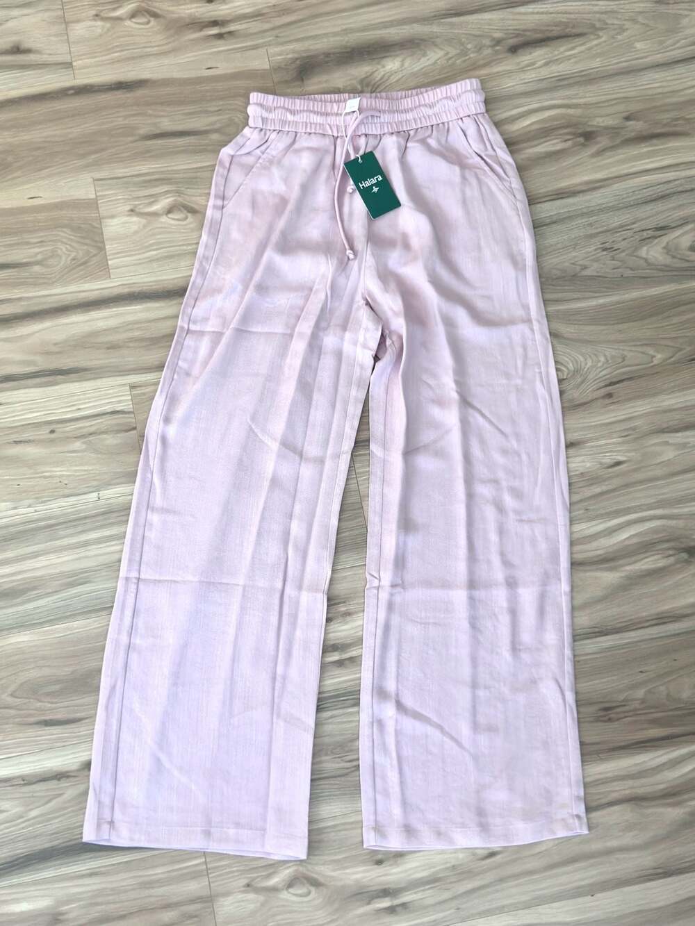 Halara High-Waisted Wide-Leg Pull-On Casual Pants in Dusty Pink